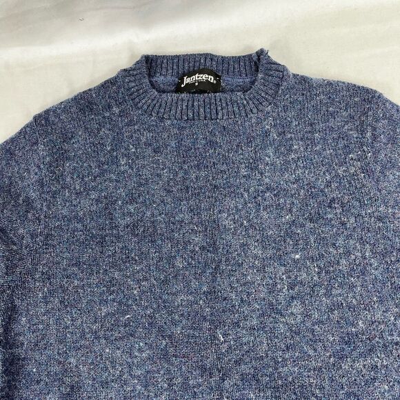 Vintage Jantzen Navy 100% Wool Sweater Made in USA Size Small - Picture 2 of 4